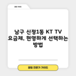 남구 신정1동 KT TV 요금제, 현명하게 선택하는 방법