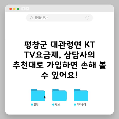 평창군 대관령면 KT TV요금제, 상담사의 추천대로 가입하면 손해 볼 수 있어요!