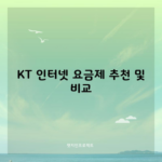 KT 인터넷 요금제 추천 및 비교