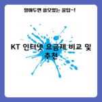 KT 인터넷 요금제 비교 및 추천