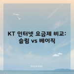 KT 인터넷 요금제 비교: 슬림 vs 베이직