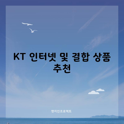 KT 인터넷 및 결합 상품 추천