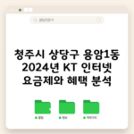 청주시 상당구 용암1동 2024년 KT 인터넷 요금제와 혜택 분석