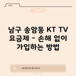 남구 송암동 KT TV 요금제 – 손해 없이 가입하는 방법