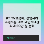 KT TV요금제, 상담사가 추천하는 대로 가입하다간 최대 60만 원 손해