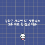 강화군 서도면 KT 셋톱박스 3종 비교 및 정보 제공