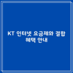 KT 인터넷 요금제와 결합 혜택 안내