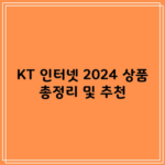 2024 KT 인터넷 tv 결합 상품 등 모두 알려드리겠습니다.