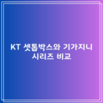 KT 셋톱박스와 기가지니 시리즈 비교