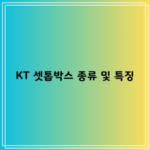 KT 셋톱박스 종류 및 특징