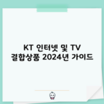 KT 인터넷 및 TV 결합상품 2024년 가이드