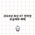 2024년 최신 KT 인터넷 요금제와 혜택