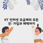 KT 인터넷 요금제의 모든 것: 가입과 혜택까지