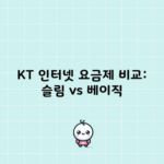 KT 인터넷 요금제 비교: 슬림 vs 베이직