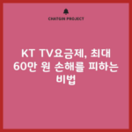 KT TV요금제, 최대 60만 원 손해를 피하는 비법