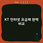 KT 인터넷 요금제 완벽 비교