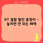 KT 결합 할인 총정리 – 놓치면 안 되는 혜택