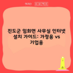 진도군 임회면 사무실 인터넷 설치 가이드: 가정용 vs 기업용