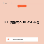 KT 셋톱박스 비교와 추천