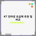 KT 인터넷 요금제 추천 및 비교