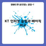 KT 인터넷 슬림과 베이직 비교