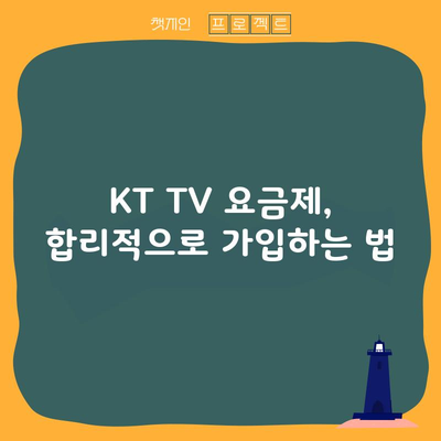 KT TV 요금제, 합리적으로 가입하는 법