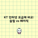 KT 인터넷 요금제 비교: 슬림 vs 베이직