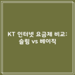 KT 인터넷 요금제 비교: 슬림 vs 베이직