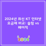 2024년 최신 KT 인터넷 요금제 비교: 슬림 vs 베이직