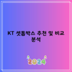 KT 셋톱박스 추천 및 비교 분석