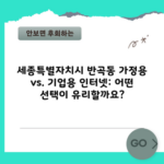 세종특별자치시 반곡동 가정용 vs. 기업용 인터넷: 어떤 선택이 유리할까요?