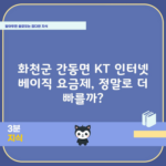 화천군 간동면 KT 인터넷 베이직 요금제, 정말로 더 빠를까?