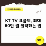 KT TV 요금제, 최대 60만 원 절약하는 법