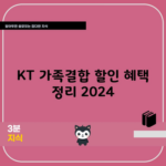 KT 가족결합 할인 혜택 정리 2024