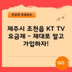 제주시 조천읍 KT TV 요금제 – 제대로 알고 가입하자!