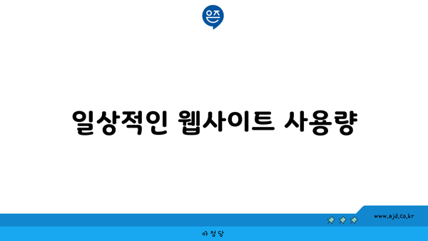 일상적인 웹사이트 사용량