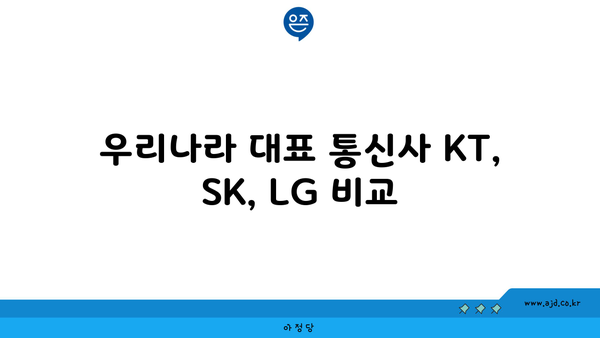 우리나라 대표 통신사 KT, SK, LG 비교