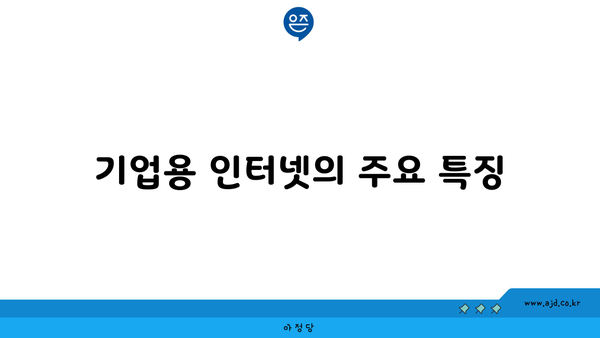 기업용 인터넷의 주요 특징