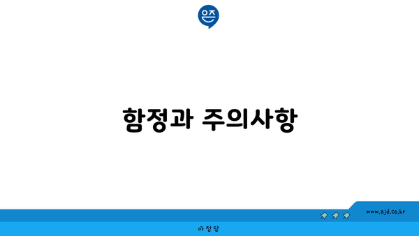 함정과 주의사항