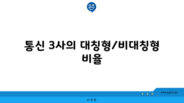 통신 3사의 대칭형/비대칭형 비율