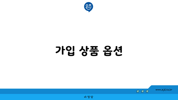 가입 상품 옵션