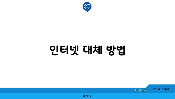 인터넷 대체 방법