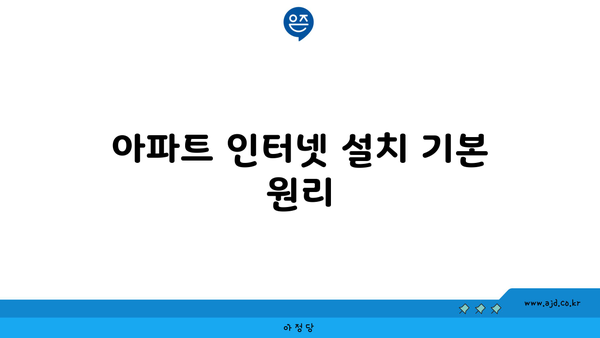 아파트 인터넷 설치 기본 원리