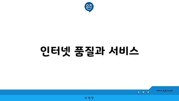 인터넷 품질과 서비스