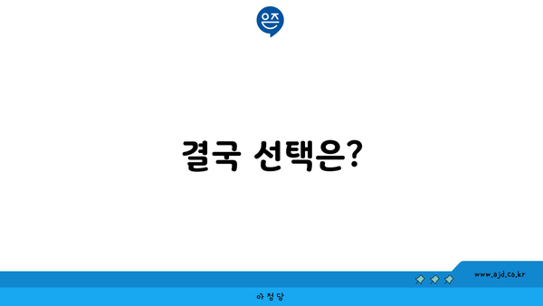 결국 선택은?