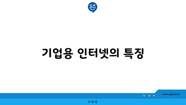 기업용 인터넷의 특징