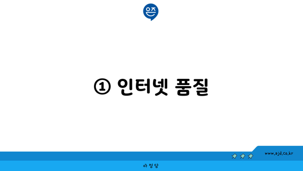 ① 인터넷 품질