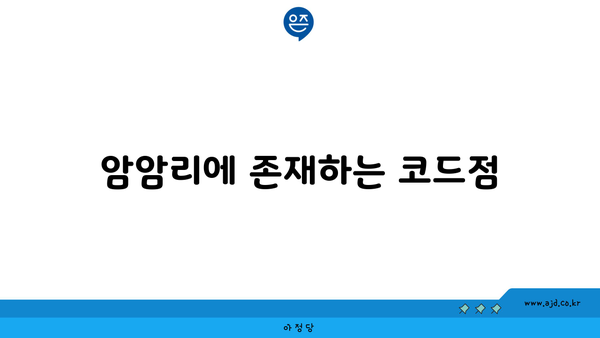 암암리에 존재하는 코드점