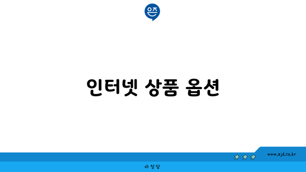 인터넷 상품 옵션