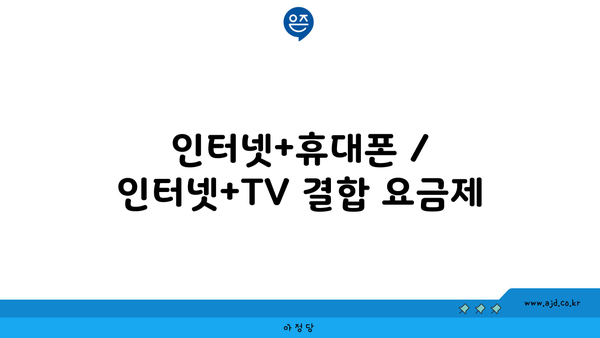 인터넷+휴대폰 / 인터넷+TV 결합 요금제